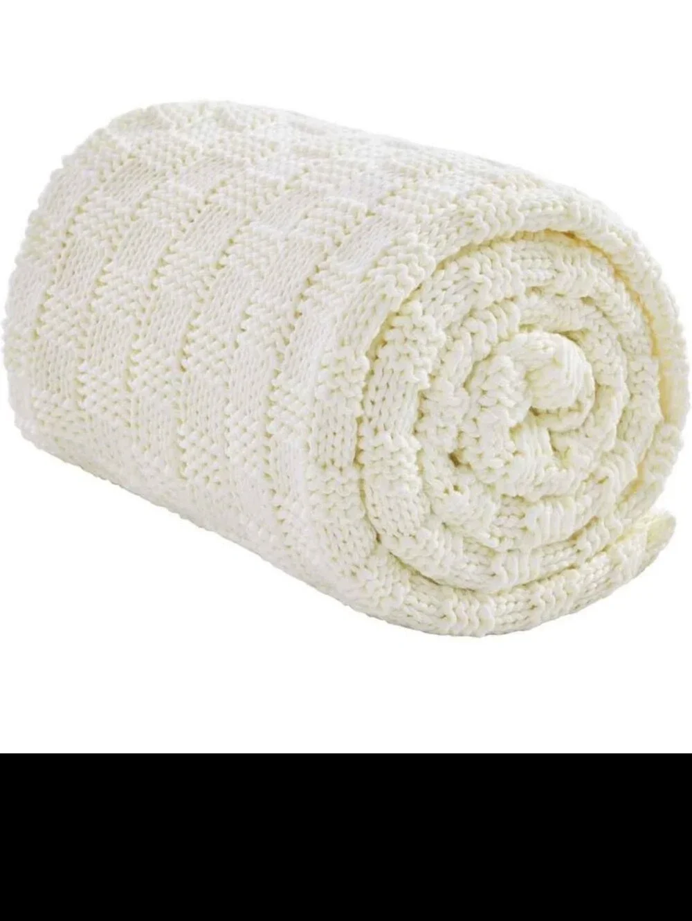 Knitted Weighted Blanket for Adult, No Beads Heavy Blanket 48” x 72''